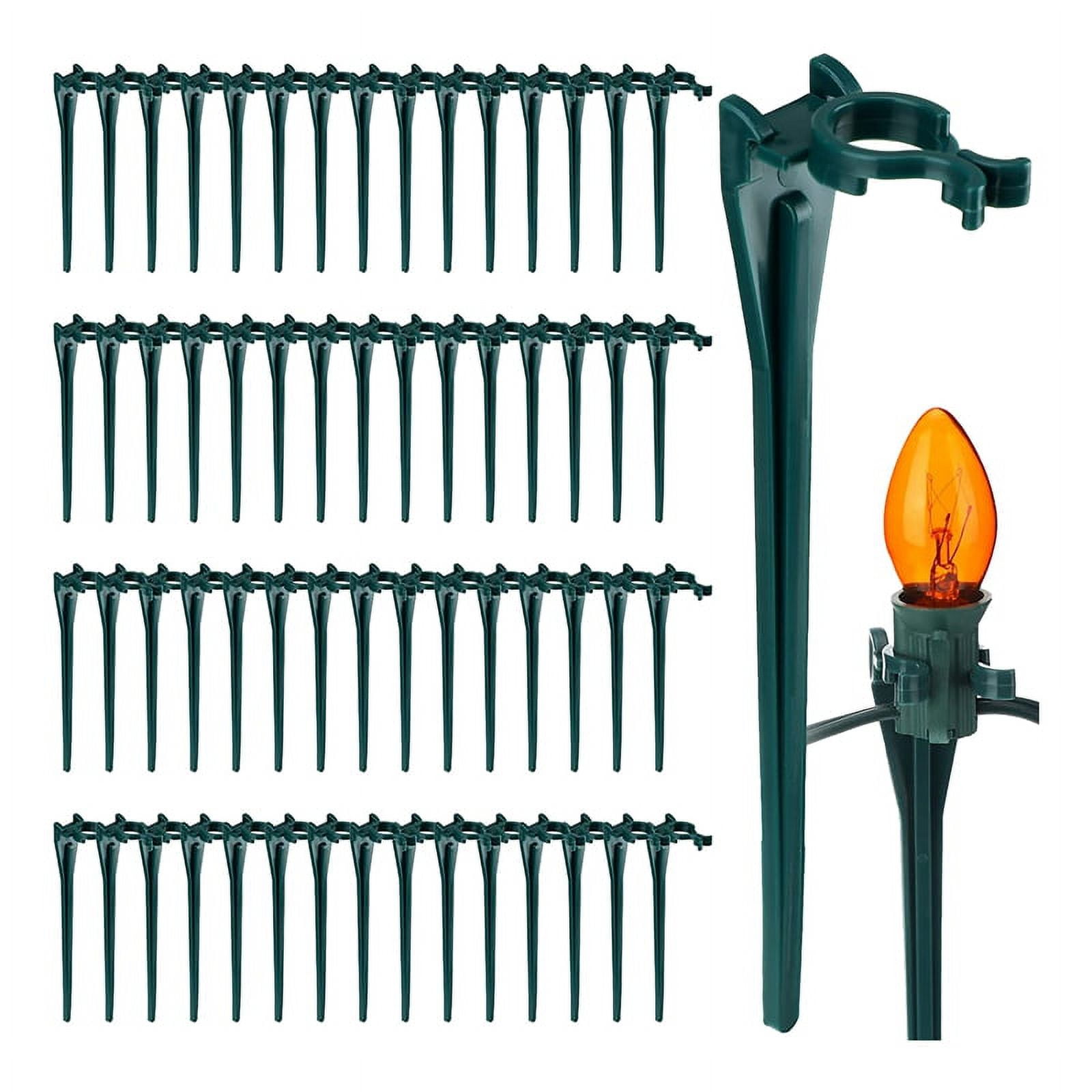 7.5 Inches Christmas Light Stakes Universal Yard Lawn Holiday Light