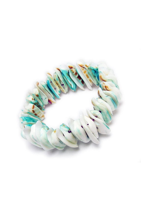 7.5 Inches Natural Shell Stretch Bracelet
