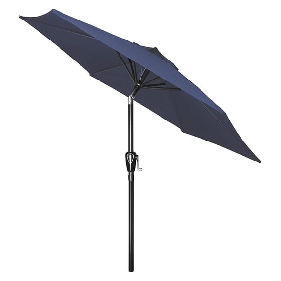 7.5' Patio Umbrella Outdoor Table Yard Umbrella with 6 Sturdy Ribs for Backyard, Pool, Garden, Deck, Dark Blue