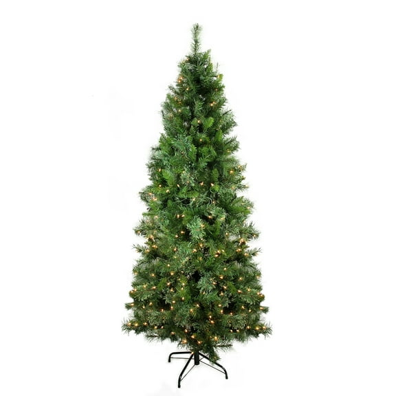 7.5' Pre-Lit Atlanta Mixed Cashmere Pine Medium Artificial Christmas Tree - Clear Lights