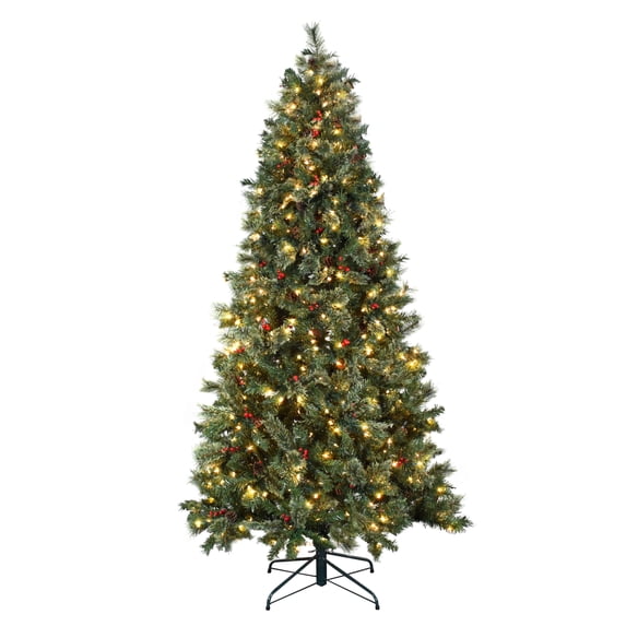 7.5' Pre-Lit Christmas with Ornaments