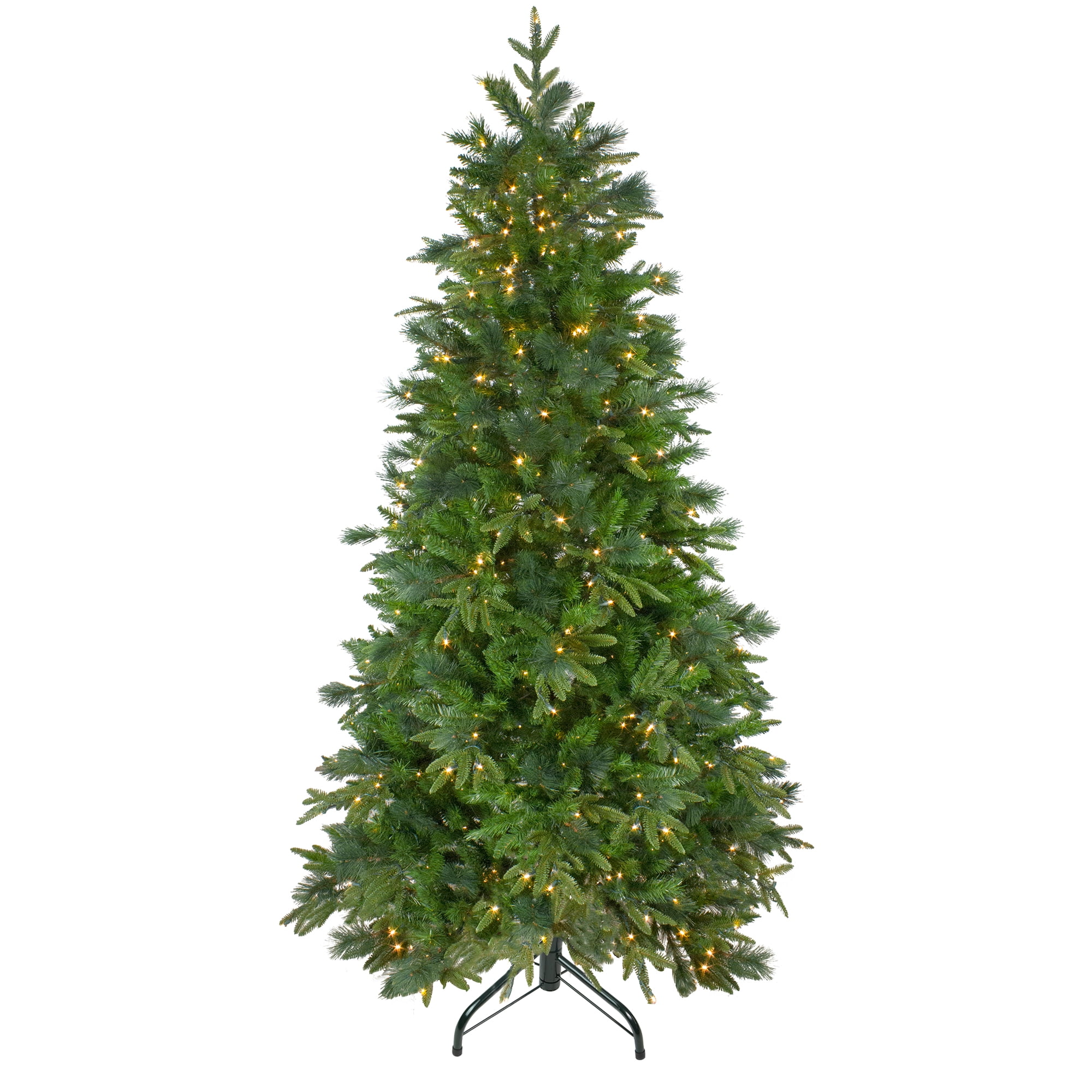 7.5' Pre-Lit Full Mixed Colorado Pine Artificial Christmas Tree - Warm White LED Lights