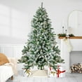 thumbnail image 1 of Northlight Pre-Lit LED Medium Flocked Winter Park Fir Artificial Christmas Tree - 7.5' - Warm Clear, 1 of 7