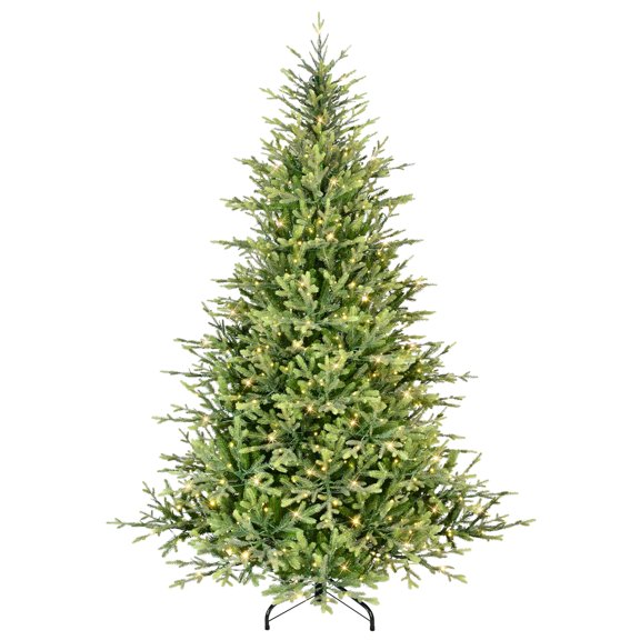 7.5' Pre-Lit Miracle Shape Alberta Spruce Artificial Christmas Tree