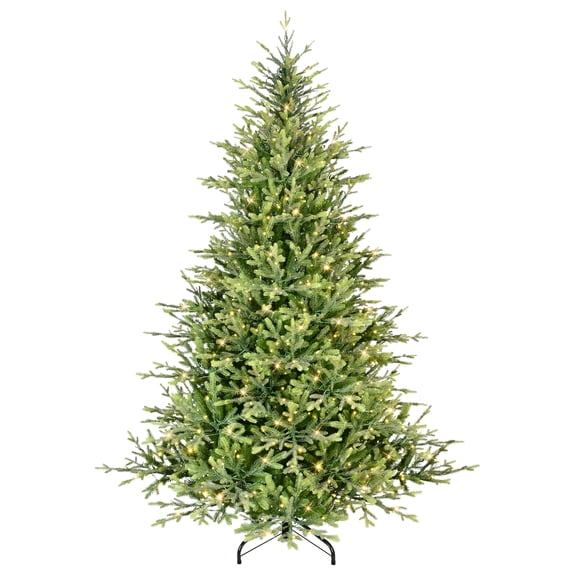 7.5' Pre-Lit Miracle Shape Alberta Spruce Artificial Christmas Tree