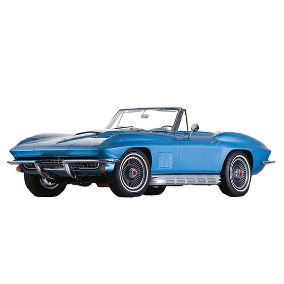 7.5" Round Blue Classic Sports Car Birthday Edible Image Cake Topper By TNCT