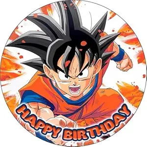 7.5" Round Dragon Ball Z Edible Image Cake Topper By TNCT