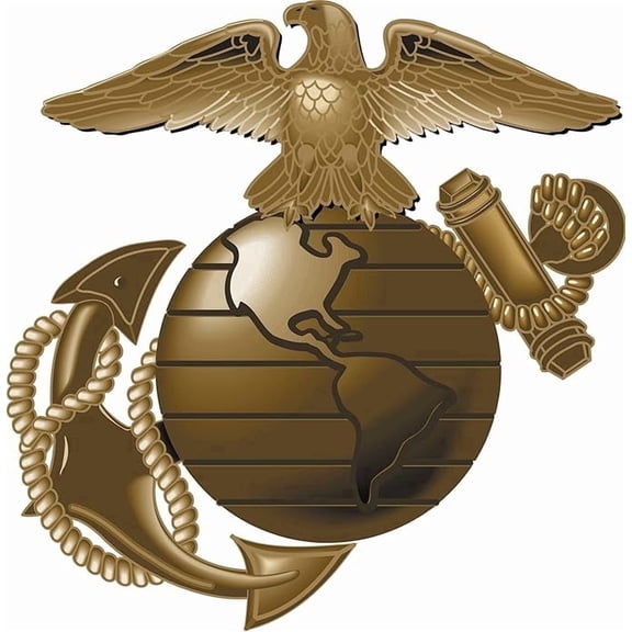 US Marines Emblem Edible Icing Image Cake Topper, by Tnct.