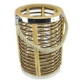 thumbnail image 1 of 7.5" Rustic Chic Cylinderical Rattan Decorative Candle Holder Lantern with Jute Handle, 1 of 2