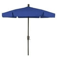thumbnail image 1 of 7.5 ft. 6 Rib Crank Champagne Bronze Hex Garden Umbrella with Pacific Blue Vinyl Coated Weave Canopy, 1 of 1