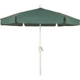 thumbnail image 1 of 7.5 ft. 6 Rib Crank White Hex Garden Umbrella with Forest Green Vinyl Coated Weave Canopy, 1 of 1
