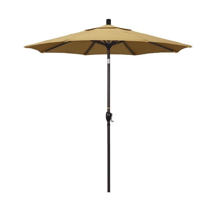 7.5 ft. Aluminum Market Umbrella Push Tilt - Bronze-Sunbrella-Wheat