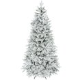 thumbnail image 1 of 7.5 ft Artificial Frosted Christmas Tree Realistic Branches Full Spruce Hinged Easy Assembly, 1 of 7