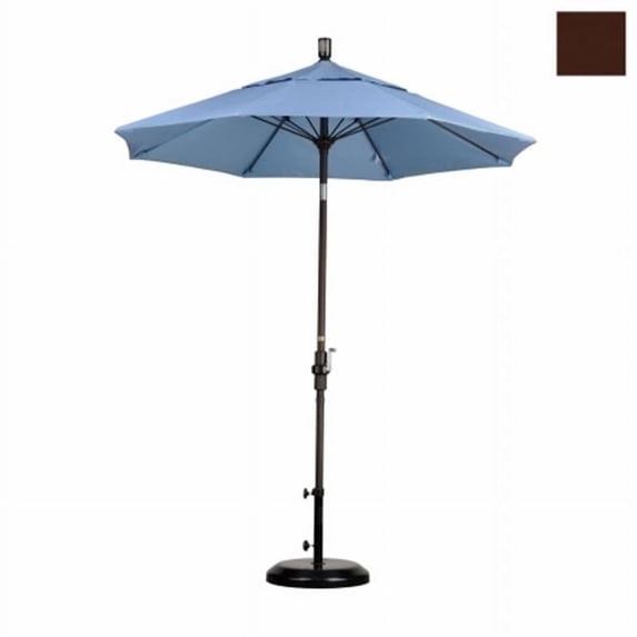 7.5 ft. Fiberglass Market Umbrella Collar Tilt - Bronze-Sunbrella-Bay Brown