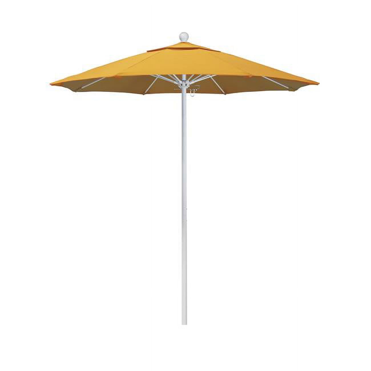 7.5 ft. Fiberglass Market Umbrella Pulley Open MWhite-Pacifica-Yellow ...