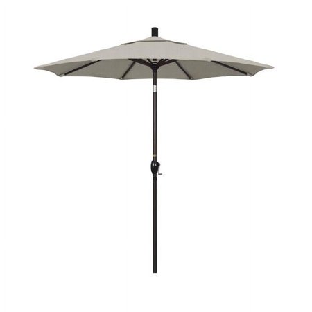 7.5 ft. Fiberglass Market Umbrella Push Tilt Bronze-Olefin-Woven Granite