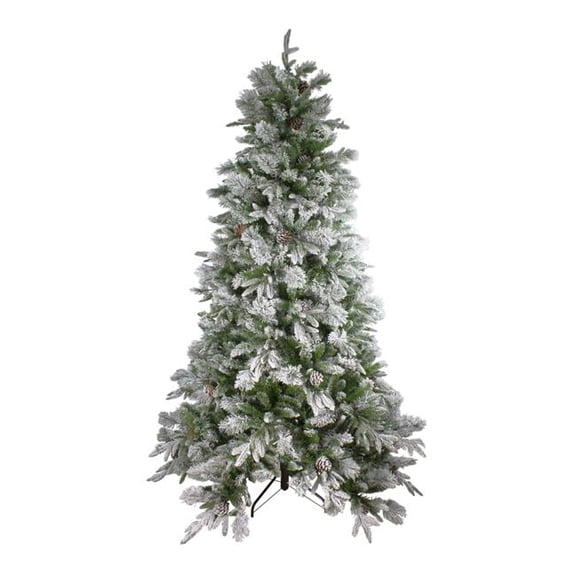 7.5 ft. Flocked Mixed Colorado Pine Artificial Christmas Tree - Unlit