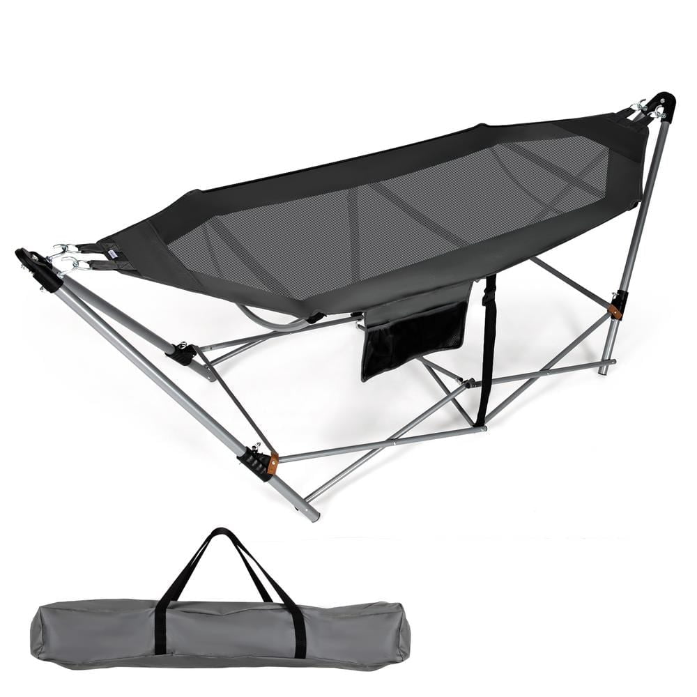 7.5 ft. Folding Portable Hammock Free Standing Hammock Bed with Stand ...