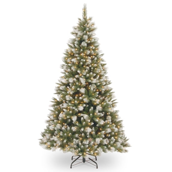 National Tree Company 7.5 ft. Frosted Alaskan Pine Tree with Clear Lights
