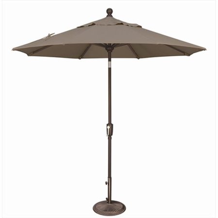 7.5 ft. Octagon Push Button Tilt Market Umbrella Taupe