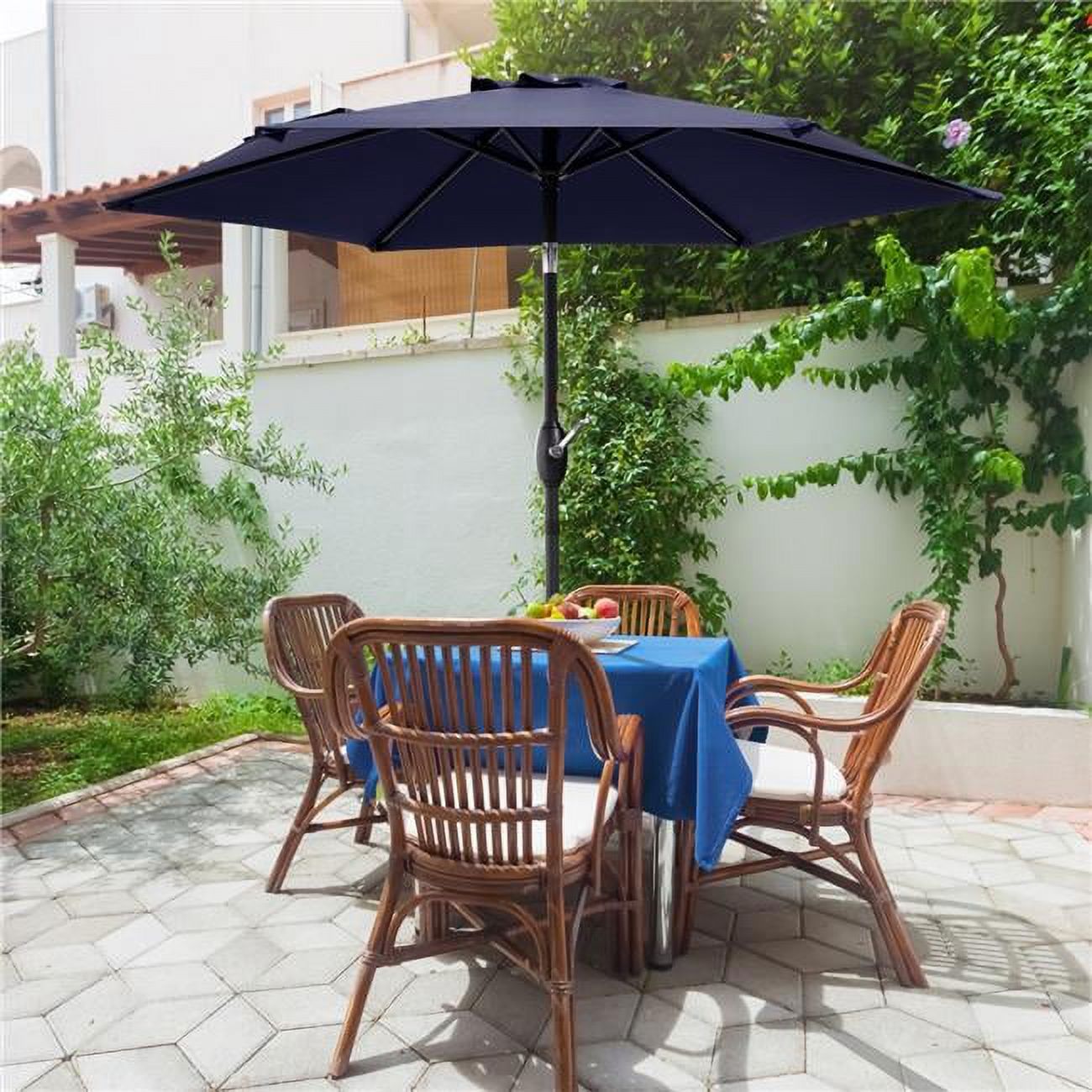 7.5 blue crank tilt market patio umbrella Blissun ft Umbrella, Yard Umbrella, Outdoor with Push Button (Navy Blue) : Patio, Lawn & Garden on the terrace or by the pool Latitude Run® 7.5 Feet Market