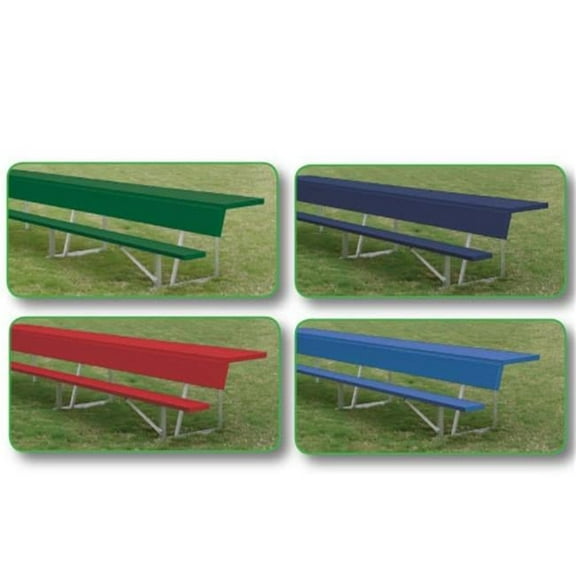7.5 ft. Players Bench with Shelf, Red