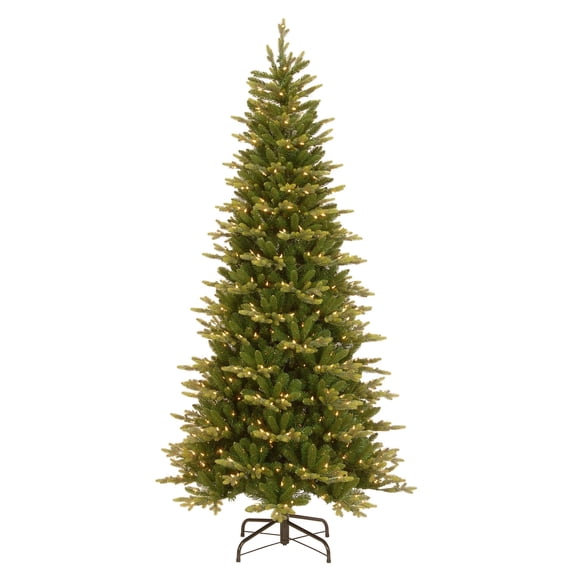 National Tree Company 7.5 ft. PowerConnect Glen Ridge Slim Spruce with Clear Lights