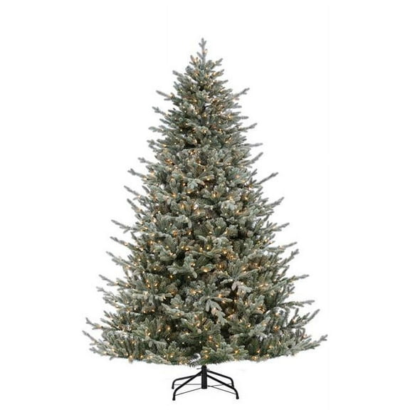 7.5 ft. Pre Lit Clear Incandescent Natural Cut Lightly Flocked Olympia Fir