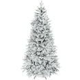 thumbnail image 1 of 7.5 ft Pre-Lit Frosted Pine Christmas Tree with Realistic Branches, Full Hinged Artificial Spruce, Quick Setup, 1 of 11