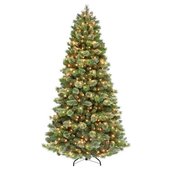 7.5 ft. Pre-Lit Oklahoma Pine Artificial Christmas Tree with 500 Warm White LED Lights