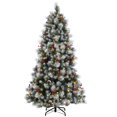 thumbnail image 1 of National Tree Company 7.5 ft. Snowy Glacier Pine Tree with Dual Color® LED Lights, 1 of 4