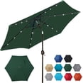 thumbnail image 1 of 7.5 ft Solar Umbrella, 18 LED Lighted Patio Umbrella, Table Market Umbrella, 1 of 14