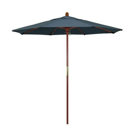 7.5 ft. Wood Market Umbrella Pulley Open Marenti Wood-Pacifica-Sapphire
