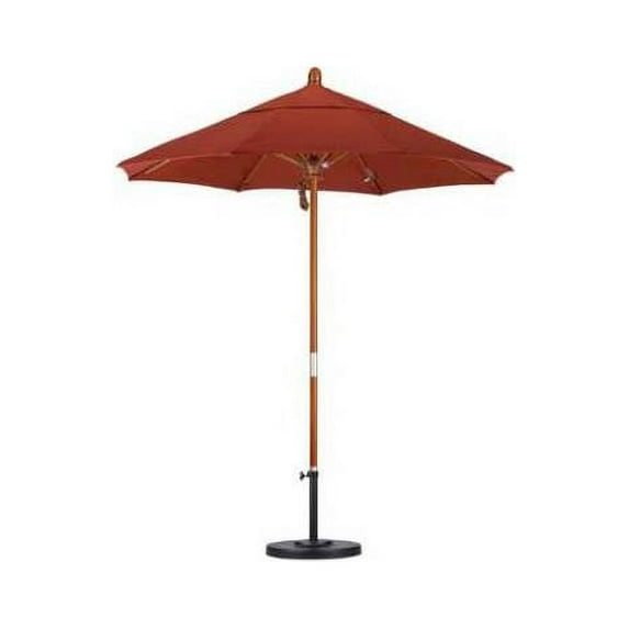 7.5 ft. Wood Market Umbrella (Sunbrella Brass)