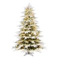 thumbnail image 1 of 7.5 ft. x 62 in. Flock Kamas Fraser Christmas Tree with 3 mm 1500 Warm White LED Light, 1 of 1