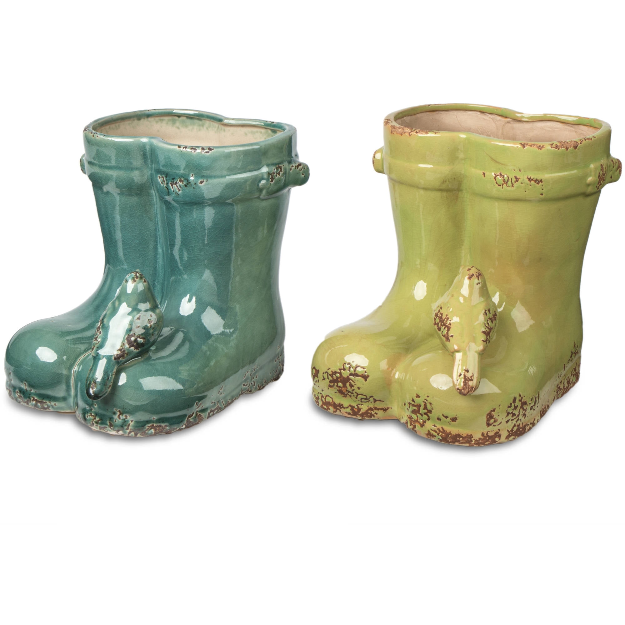 Ceramic rain 2025 boot planter walmart