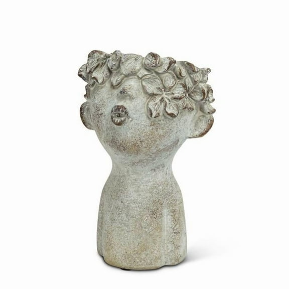 7.5 in. Kissing Face Planter, Grey - Small