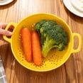 thumbnail image 1 of 7.5-inch Mini Colander, Small Food Strainer with Double Handles, Compact Dishwasher-Safe Basket for Fruits, Vegetables and Pasta, 1 of 3
