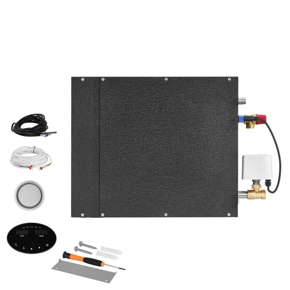 7.5 kW Steam Generator for Home Spa, Sauna&Bathroom with Auto Drain, Overheat Protection&Timer, Efficient Steam Shower System, Black