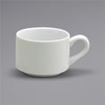 thumbnail image 1 of 7.5 oz Bright White Ware Stackable Rolled Edge Porcelain Cup, 1 of 1