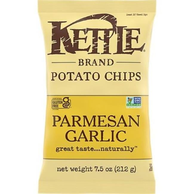 Kettle Foods  7.5 oz Parmesan Garlic Potato Chips - Pack of 12
