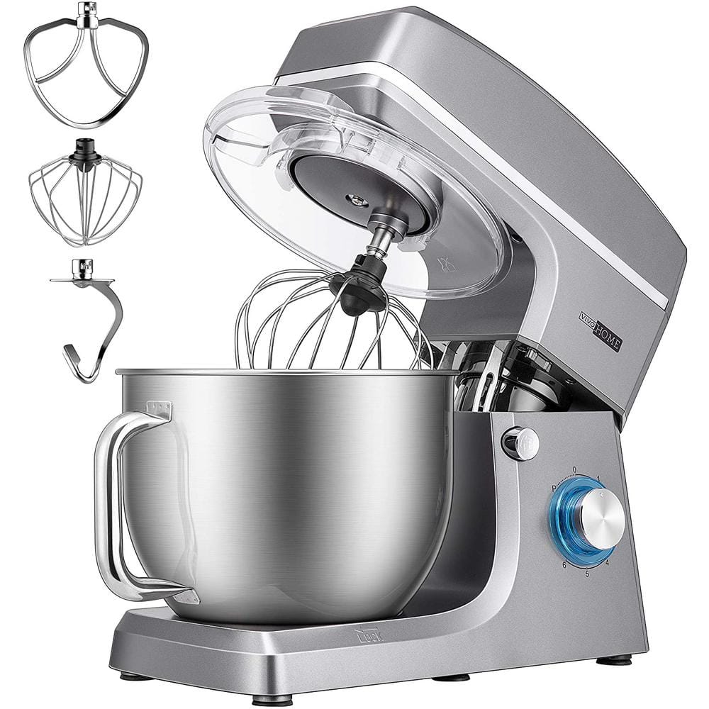 7.5 qt. 6Speed Silver TiltHead Electric Stand Mixer with Accessories