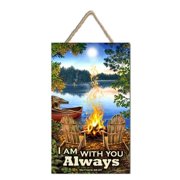7.5 x 10 in. Sign - Lakeside & I Am with You Always with Rope Hanger