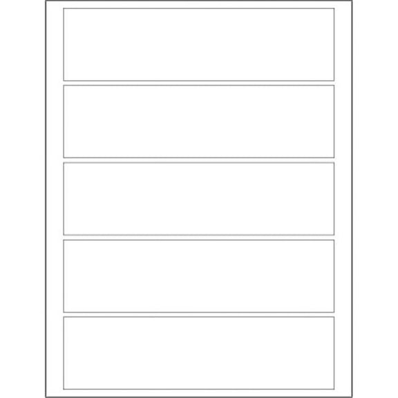 7.5 x 2 in. White Rectangle Laser Labels - Pack of 500