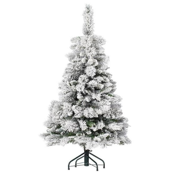 Vickerman  7.5 ft. x 44 in. Green Frosted Scotch Pine Artificial Un-Lit Christmas Tree with 1048 PVC Tips