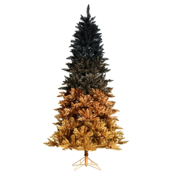 7.5' x 48" Black Gold Ombre 1364 Tips