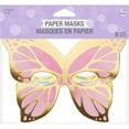 thumbnail image 1 of 7.5 x 5.25 in. Butterfly Shimmer Foil Paper Masks, Multi Color, 1 of 1