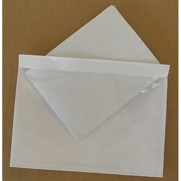 7.5" x 5.5" Clear Adhesive Packing List Shipping Label Envelopes Pouches 300 Pcs