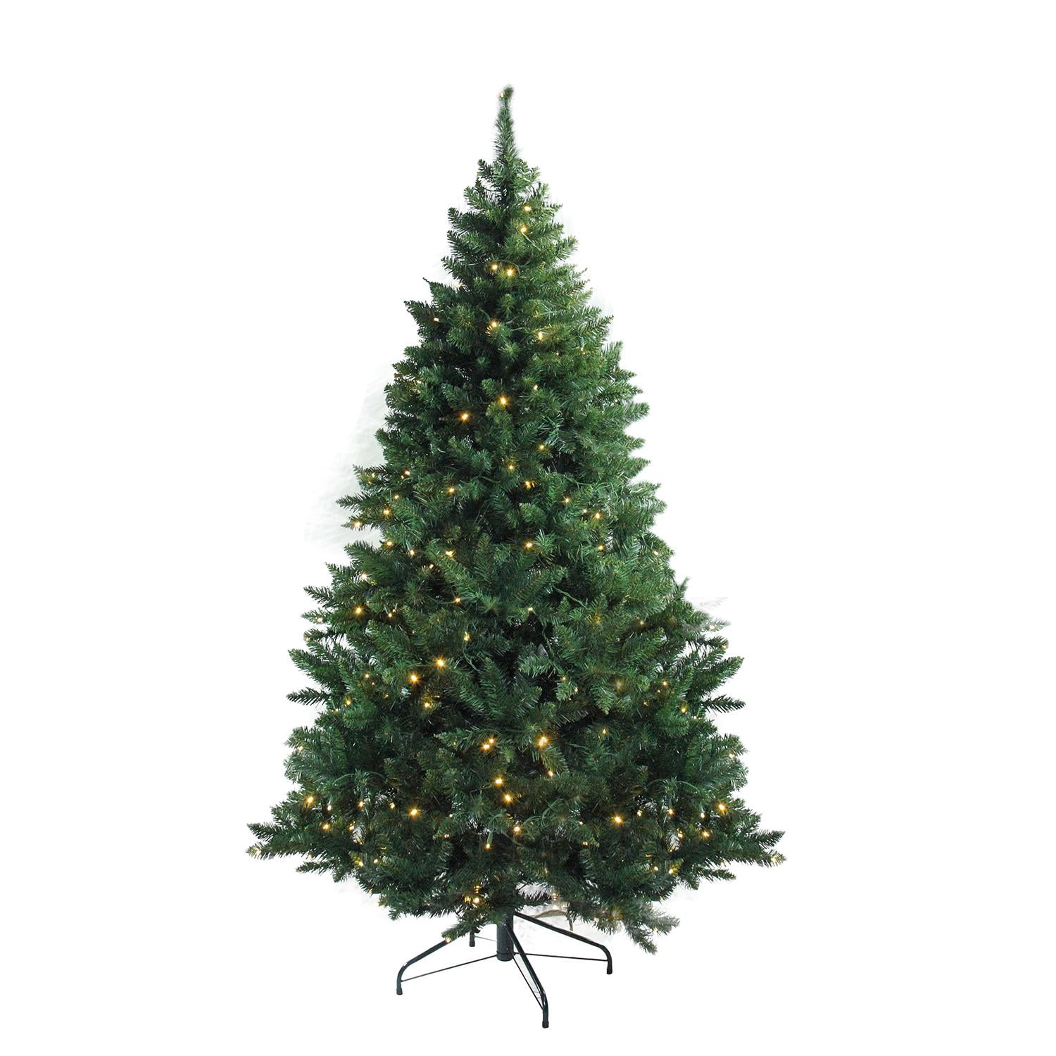 7.5' x 55" Pre-Lit Buffalo Fir Medium Artificial Christmas Tree - Warm White LED Lights
