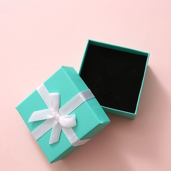 7 5 x 7 5 x 3 5 Gift Box with Lid and Ribbon Square Paper Present Box for Small Items Jewelry Accessories and Keepsakes